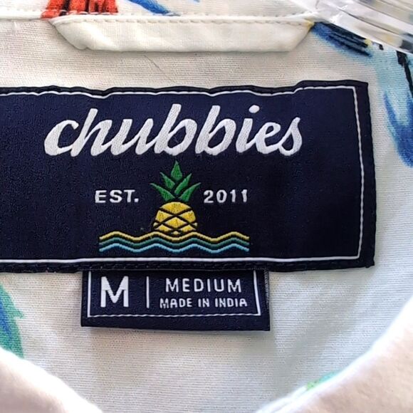 Chubbies Men's The Dude Where's Macaw Short Sleeve Shirt Sz M - Picture 4 of 7